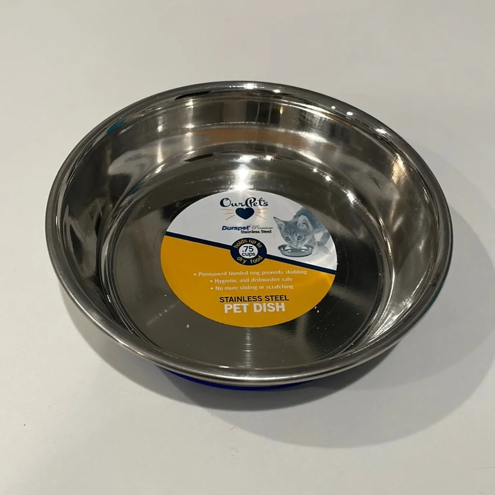 Stainless steel XS pet dish. NWT